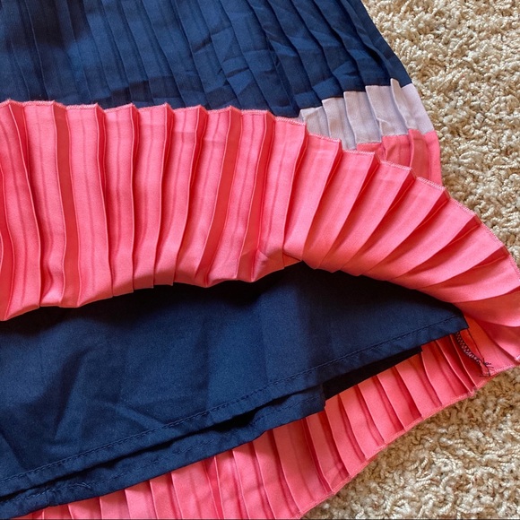 American Eagle Pleated Colorblock Open Back Dress - Picture 4 of 7